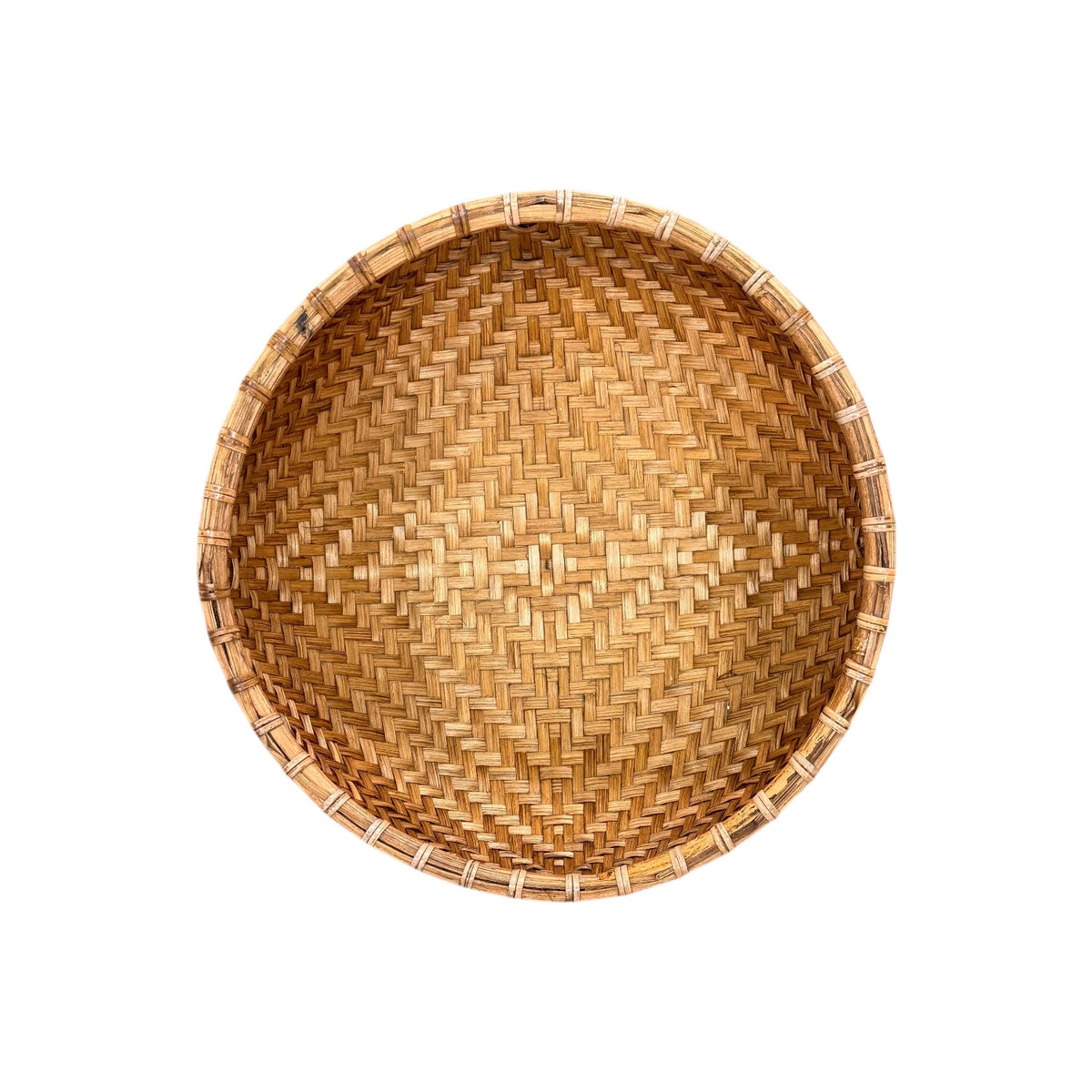 Handwoven Harvest Basket Bowl - Small