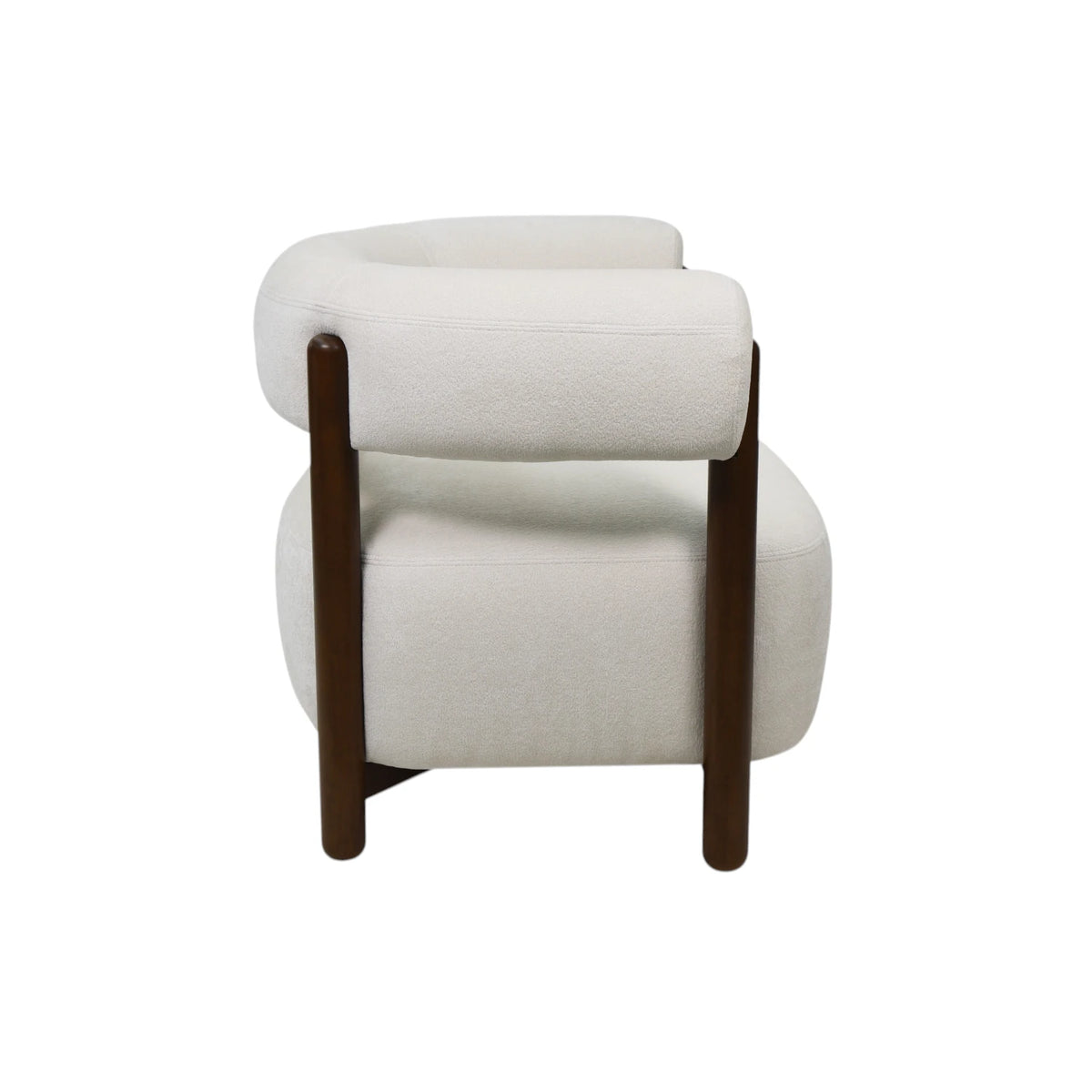 Riley Armchair - Judy Ivory 100 / Honey Leg