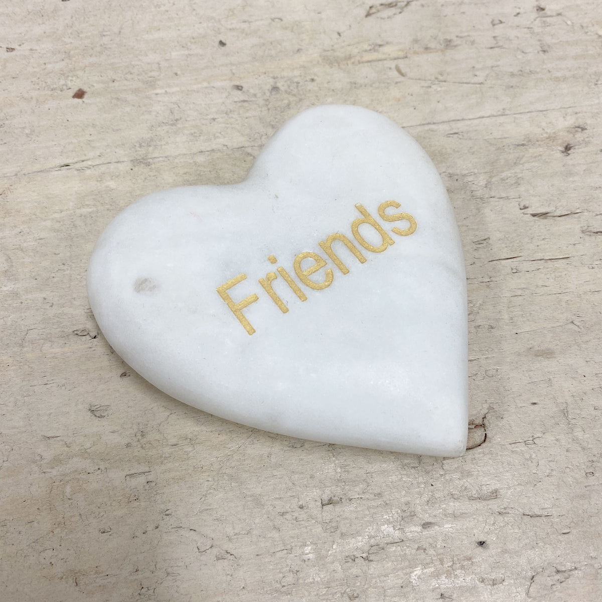 Marble Heart Paperweight Large - Friends
