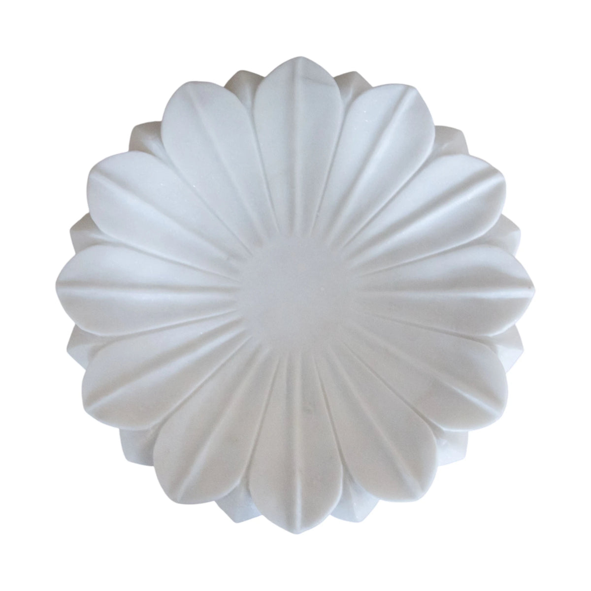 Vajra White Marble Bowl - 30cm