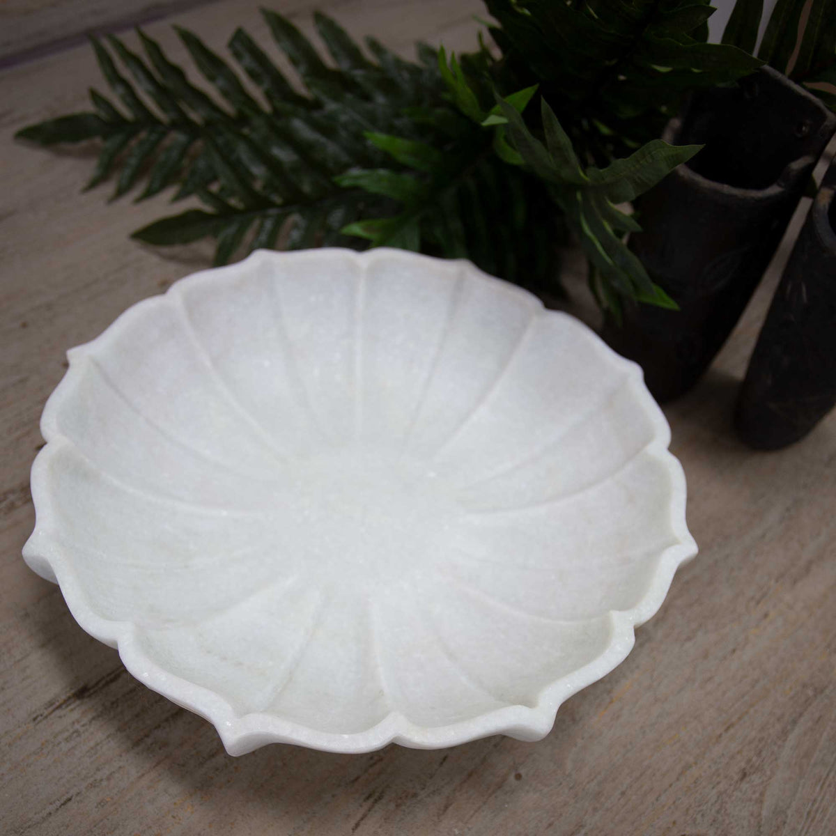 Abey Marble Lotus Bowl - 30cm