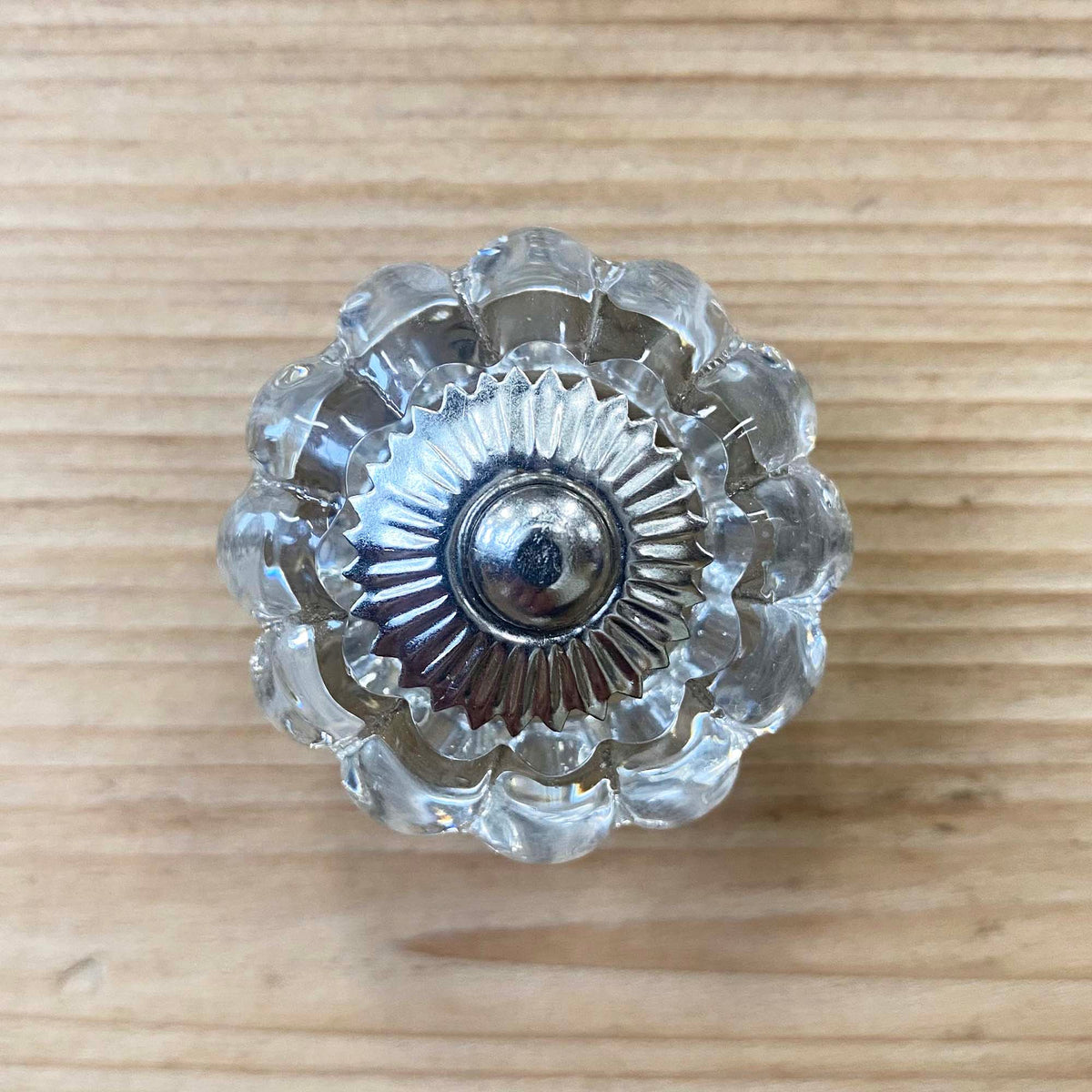 Glass Flower Knob - 4.5cm