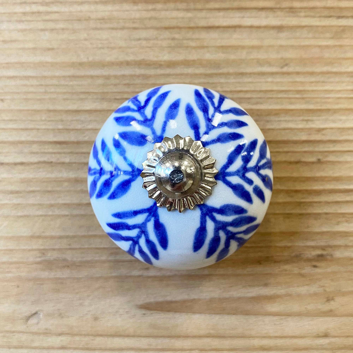 Snowflake Blue Knob - 4.5cm