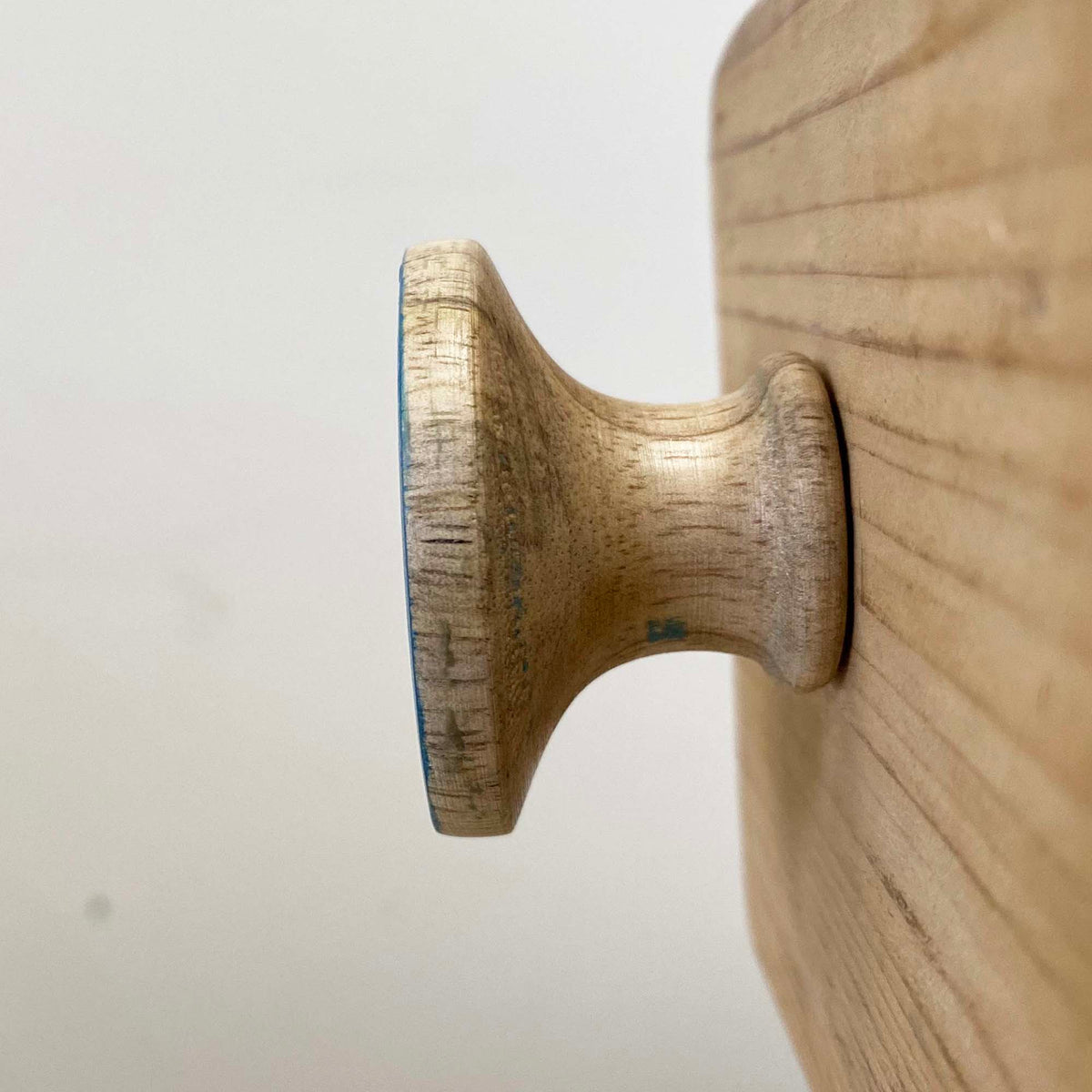 Wooden Blue Mandala Knob - 4cm