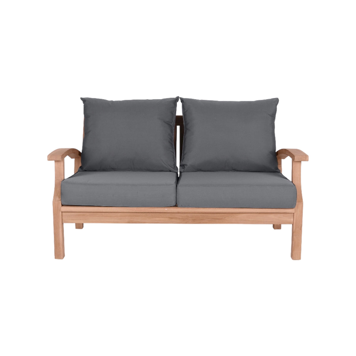 Lanai 2 Seater Outdoor Lounge - Teak / Grey
