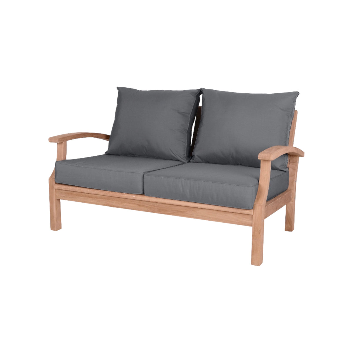 Lanai 2 Seater Outdoor Lounge - Teak / Grey
