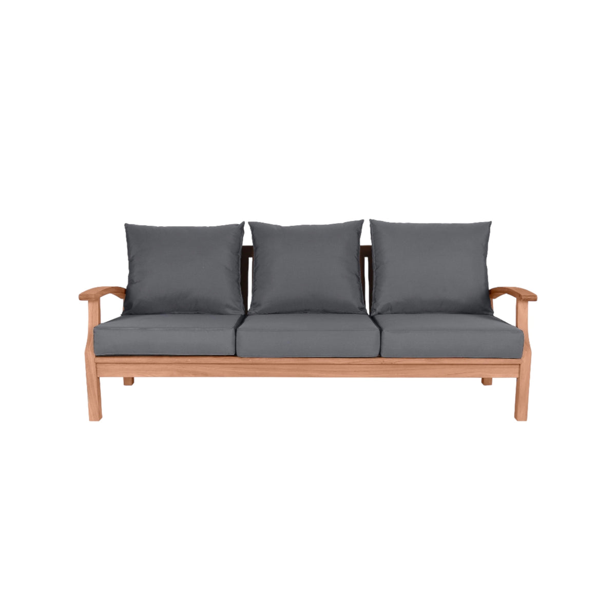 Lanai 3 Seater Outdoor Lounge - Teak / Grey