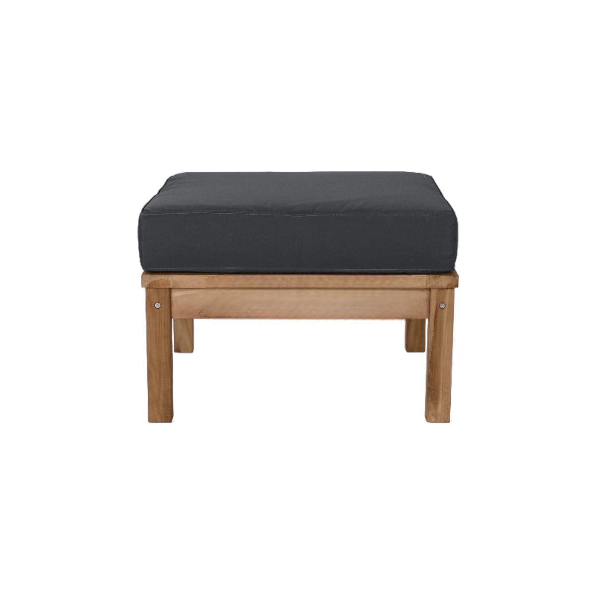 Lanai Outdoor Ottoman - Teak / Grey