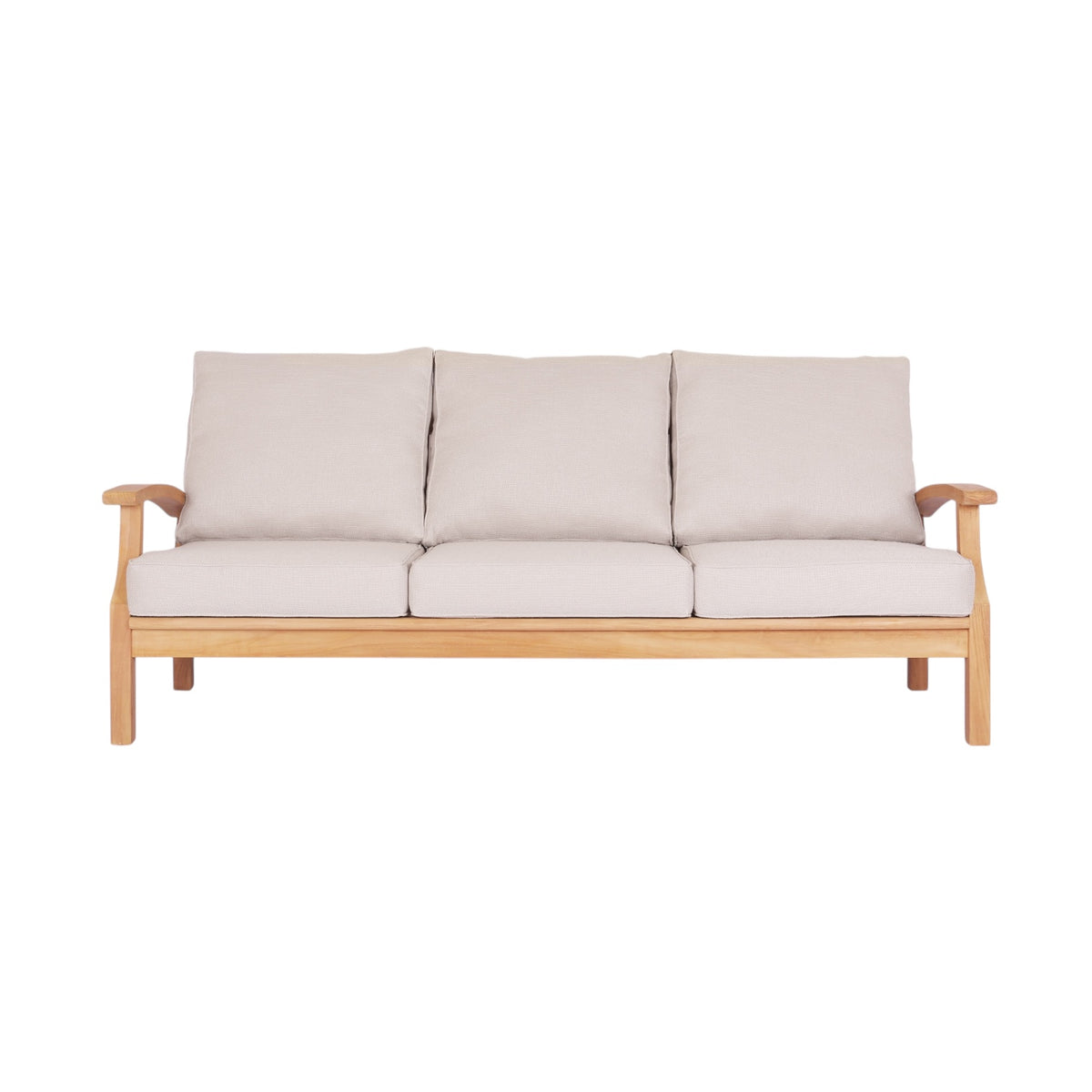Lanai 3 Seater Outdoor Lounge - Teak / Wheat