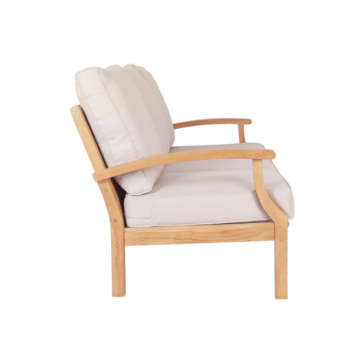 Lanai 3 Seater Outdoor Lounge - Teak / Wheat