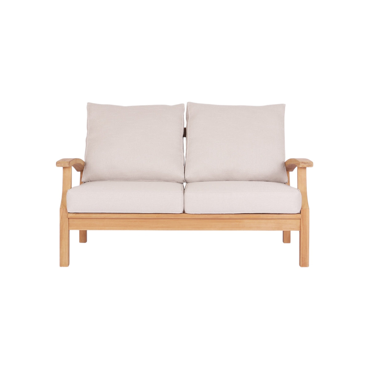 Lanai 2 Seater Outdoor Lounge - Teak / Wheat