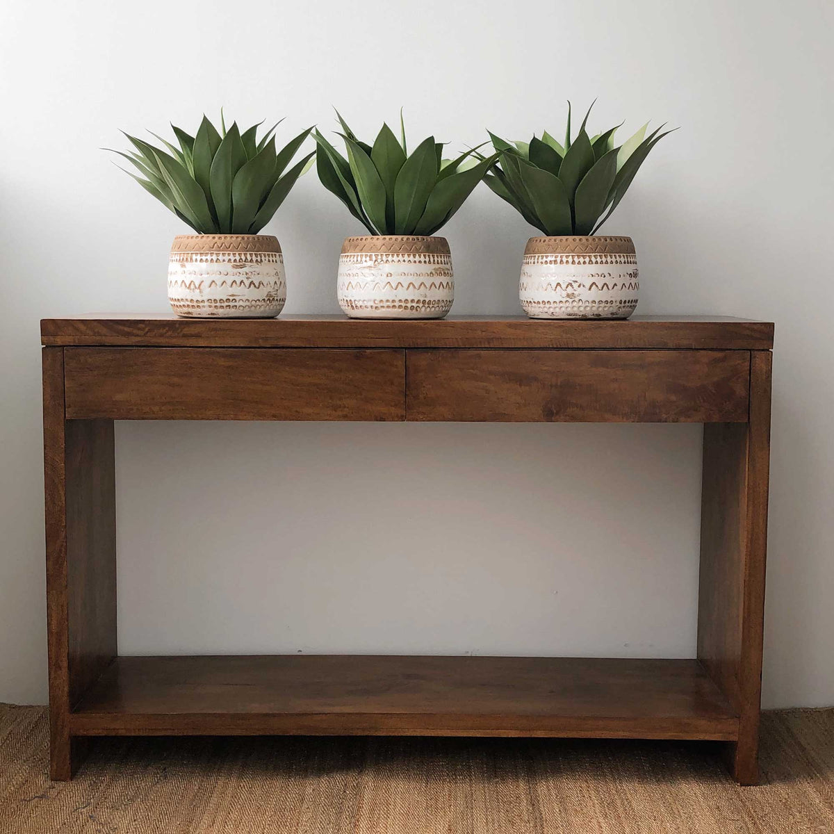 Montana Console 120cm with Shelf - Mango Wood