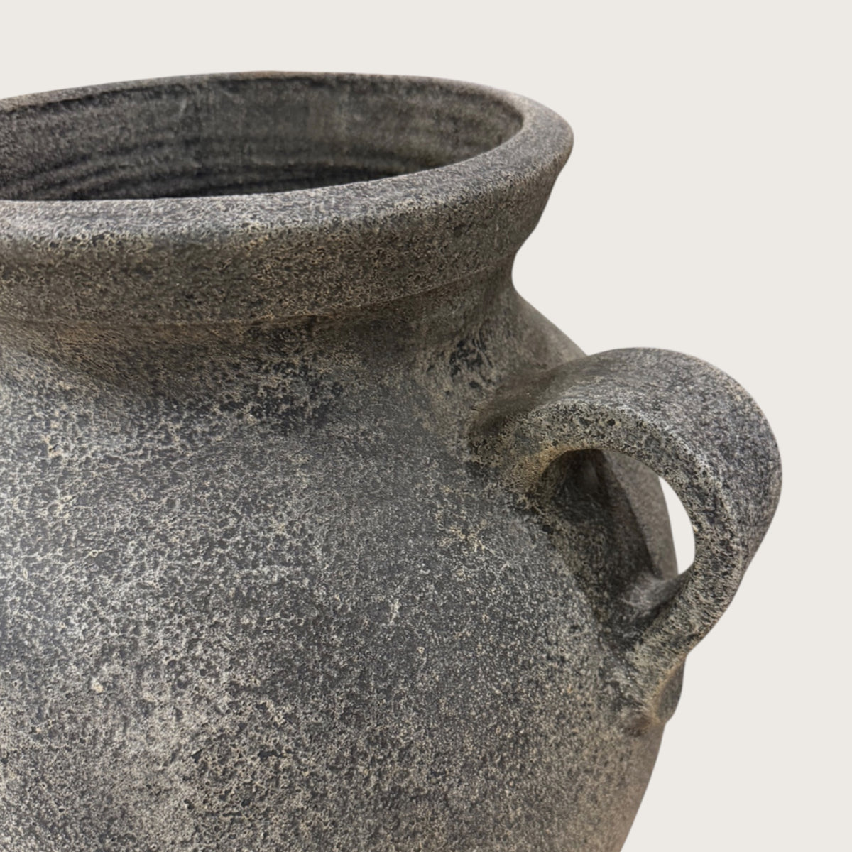 Malva Black Terracotta Urn - 60cm