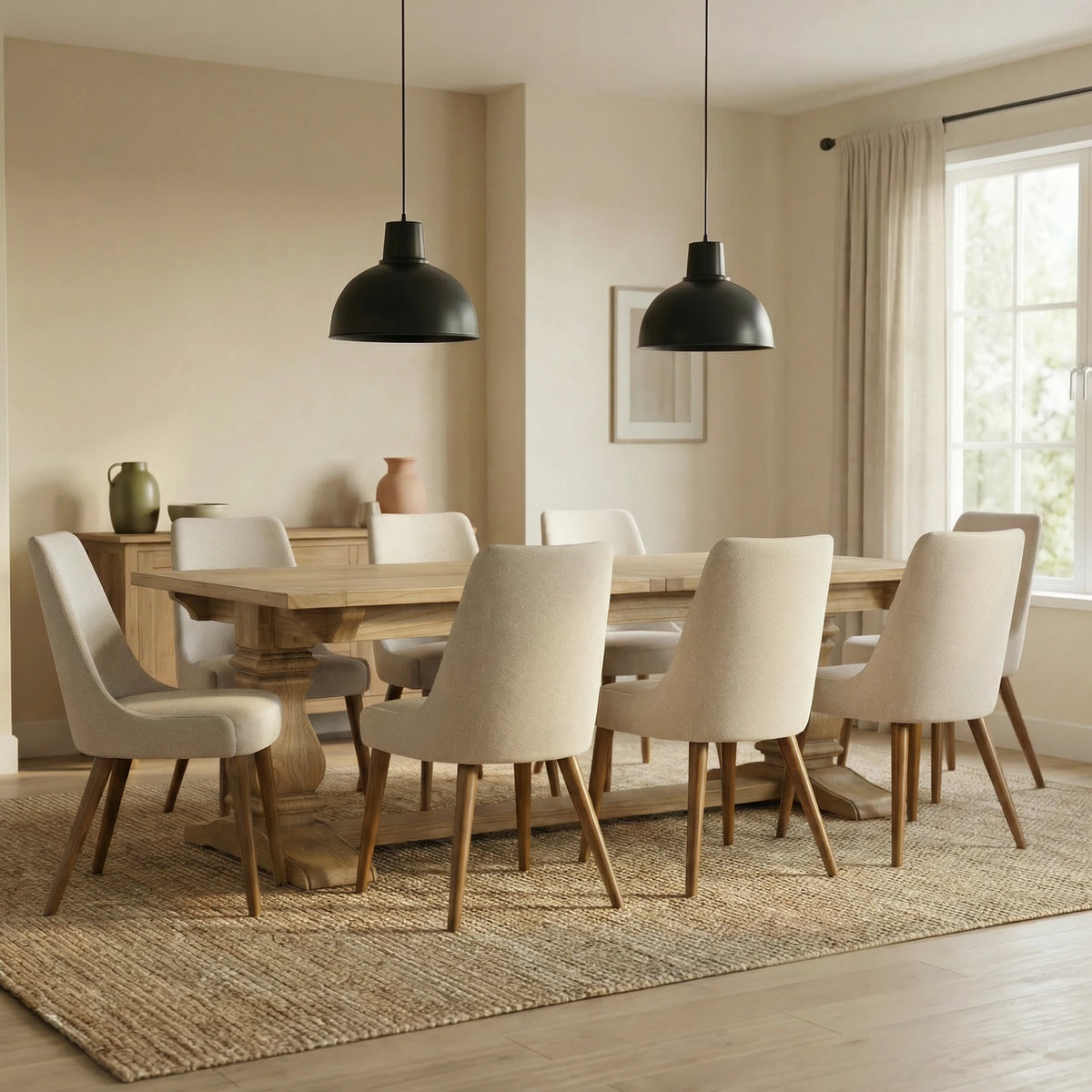 Manhattan Dining Chair - Shell / Honey Leg