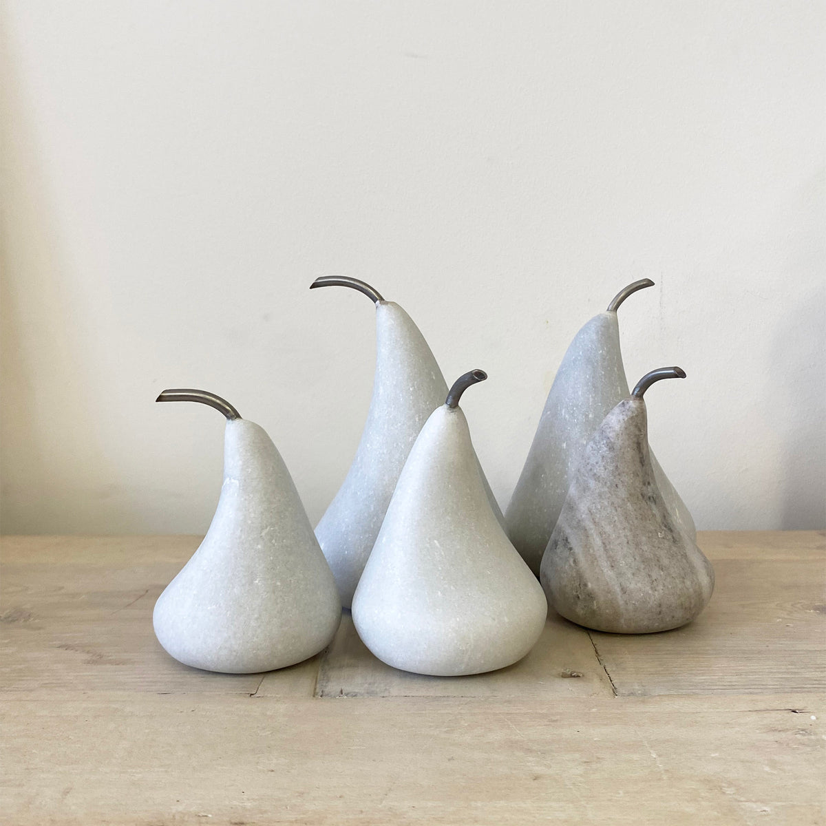 White Marble Pear - Large