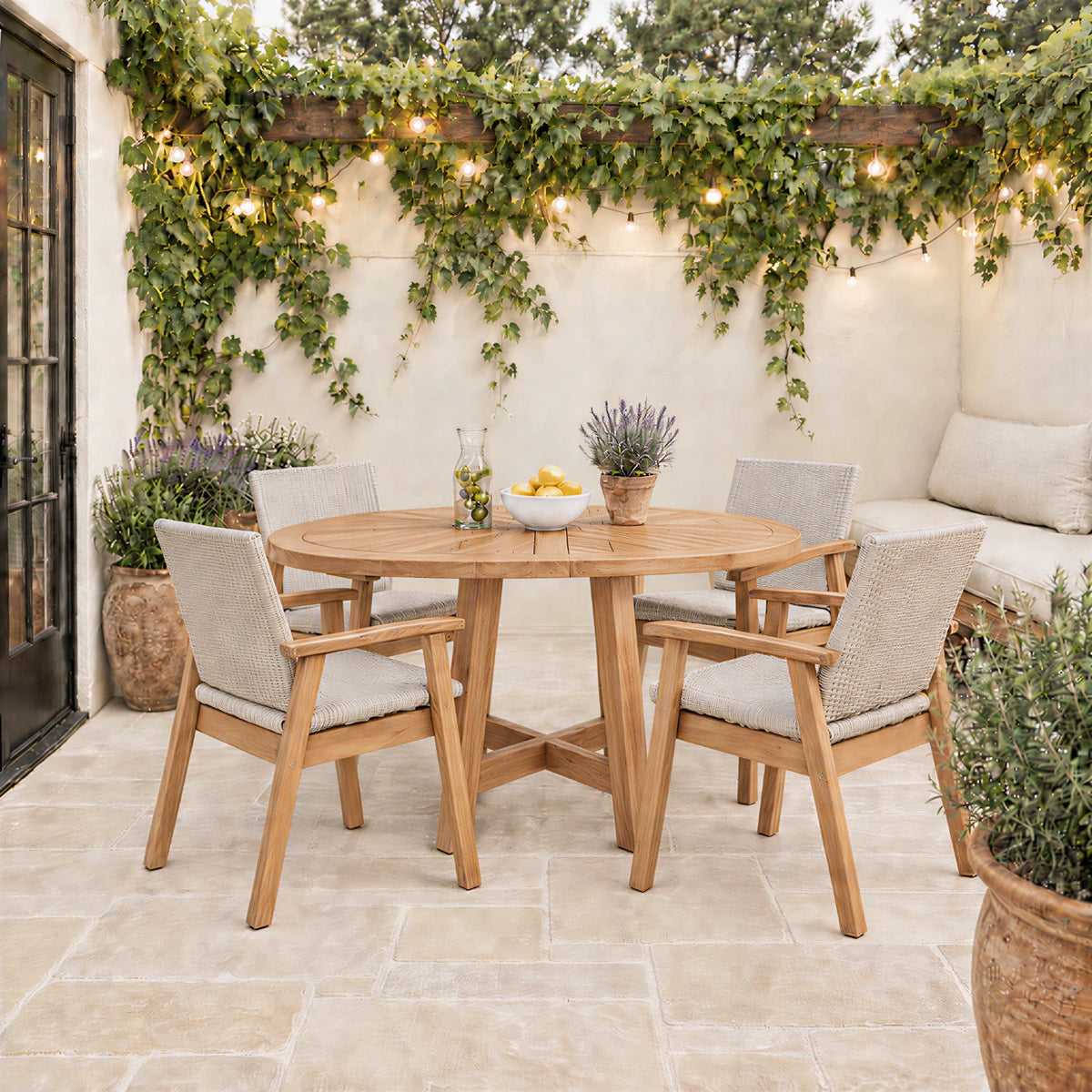 Maui Round Dining Table 120cm - Teak