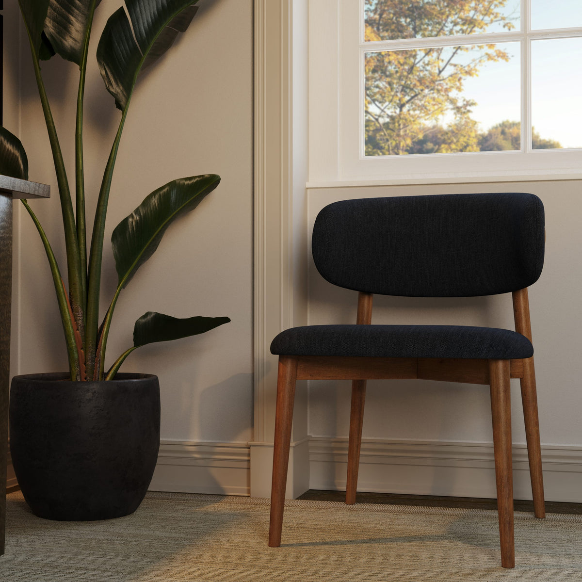 Montana Dining Chair - Charcoal / Honey Leg