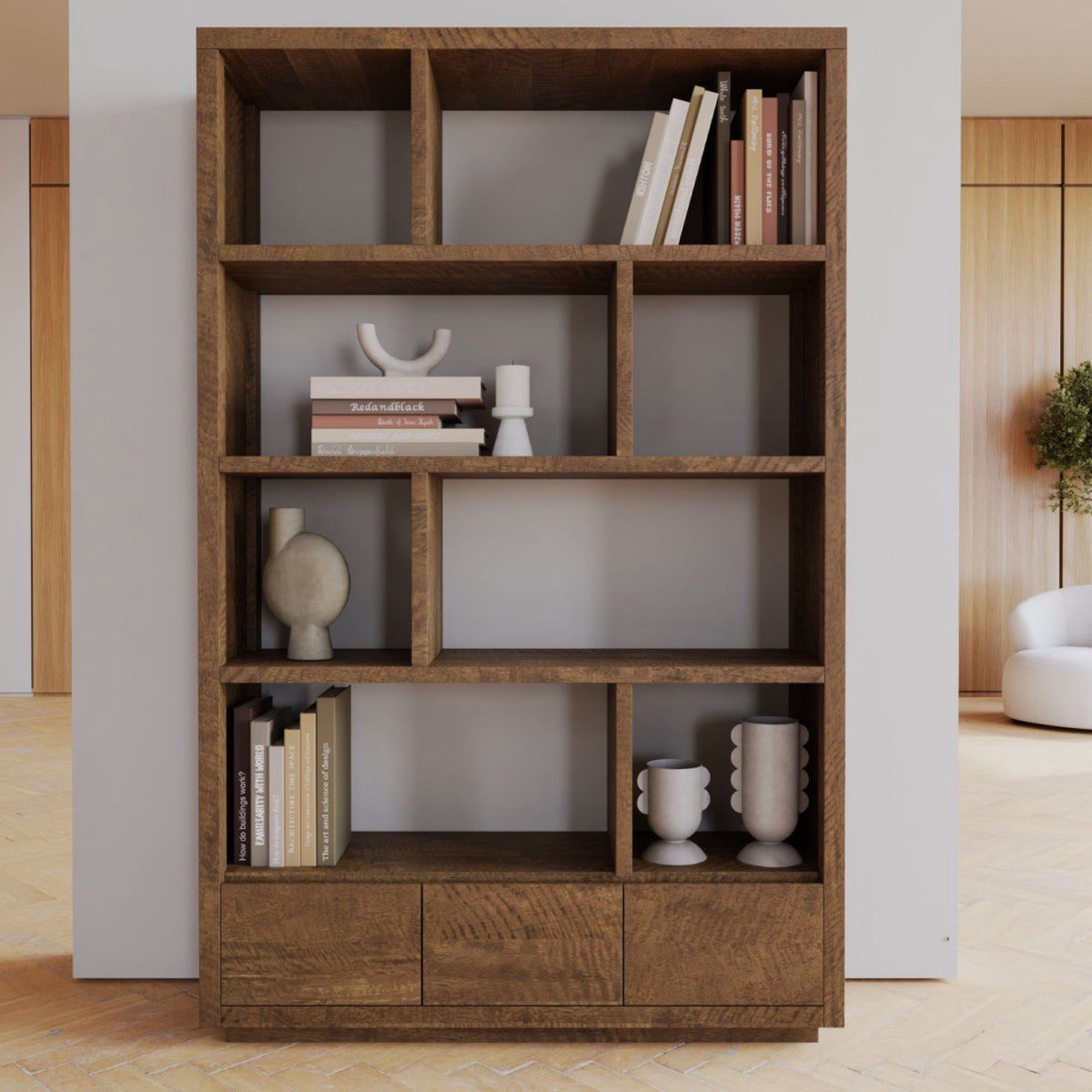 Montana Display Bookcase 190cm - Mango Wood