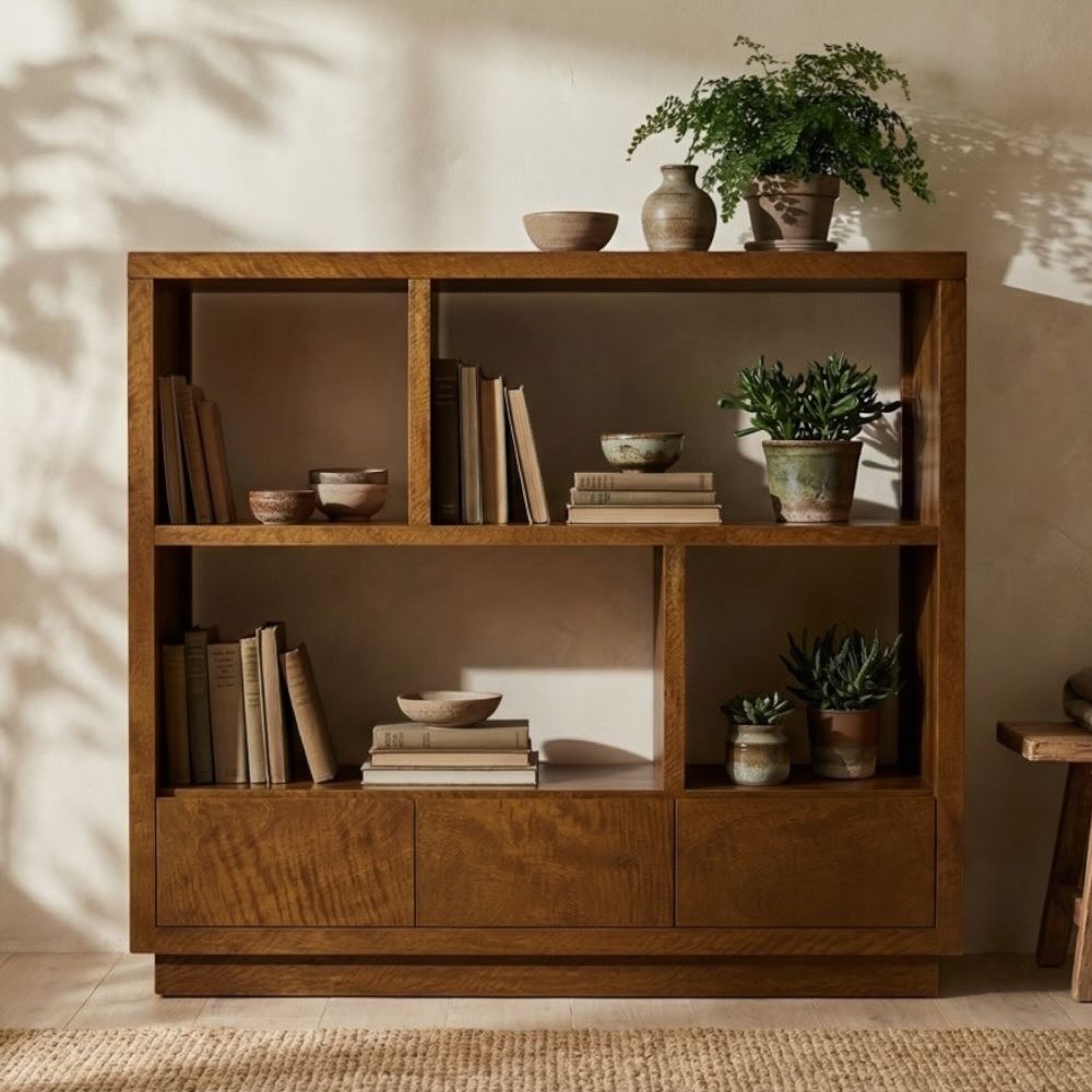Montana Display Bookcase 110cm - Mango Wood