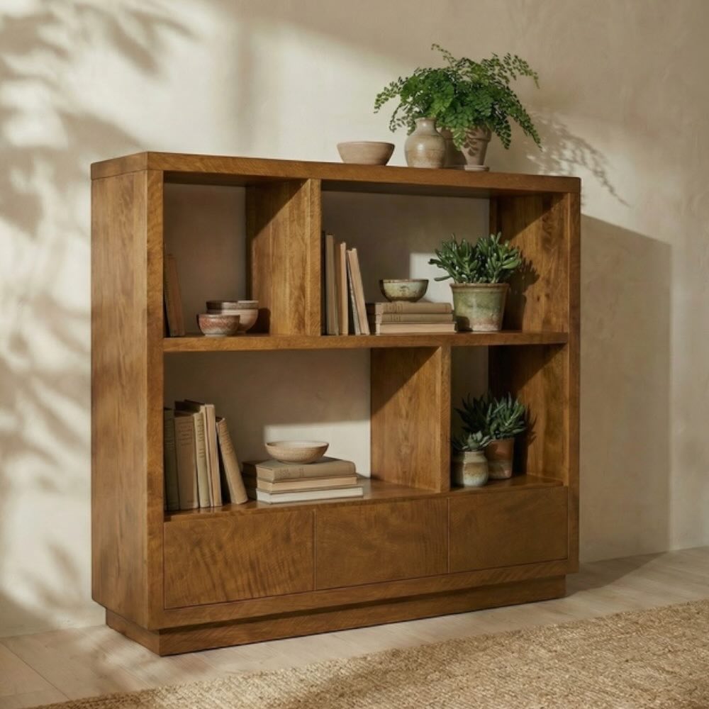 Montana Display Bookcase 110cm - Mango Wood