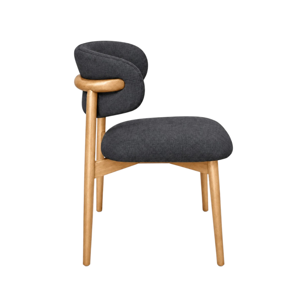 Montana Dining Chair - Charcoal / Natural Leg