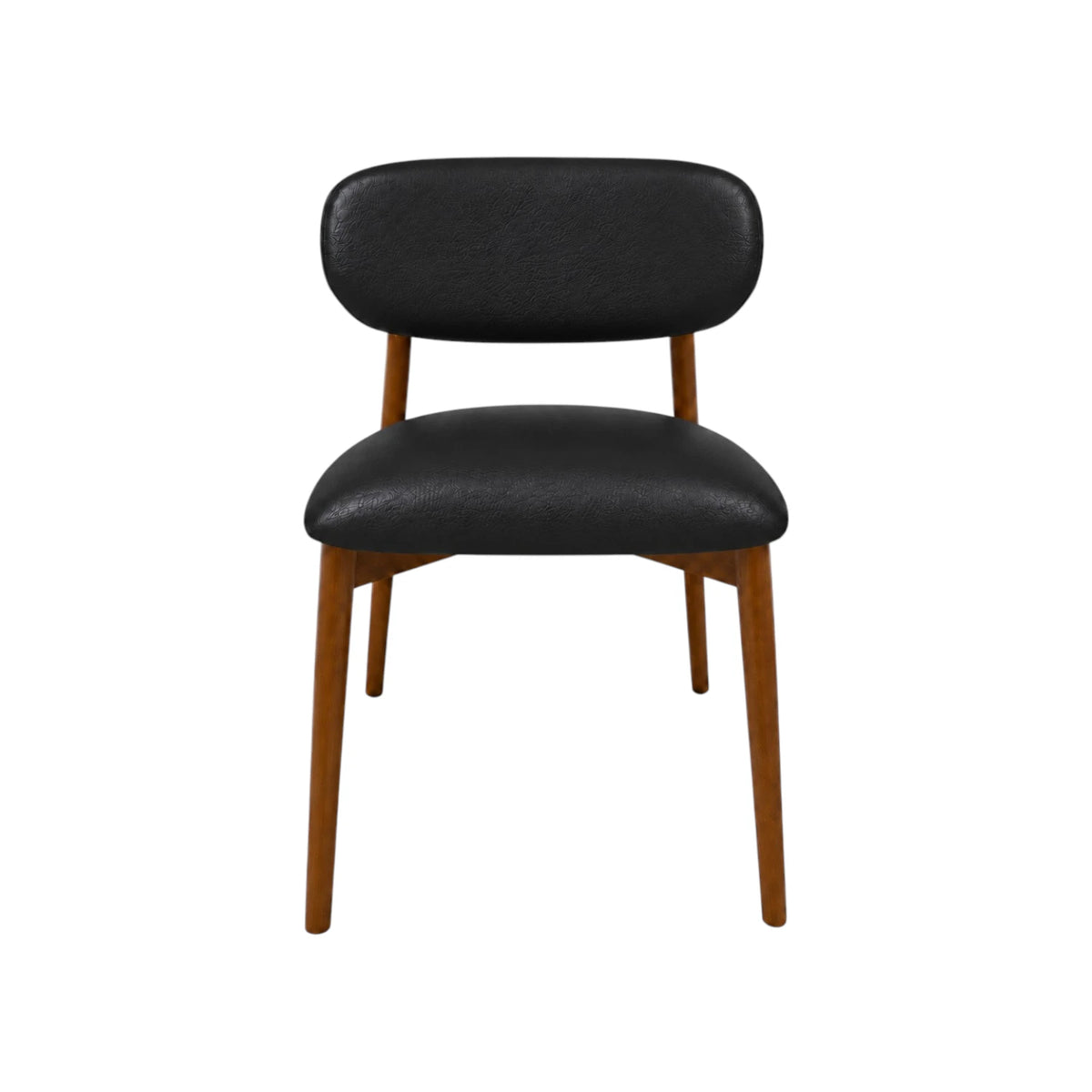 Montana Dining Chair - Oslo Black Leather / Honey Leg