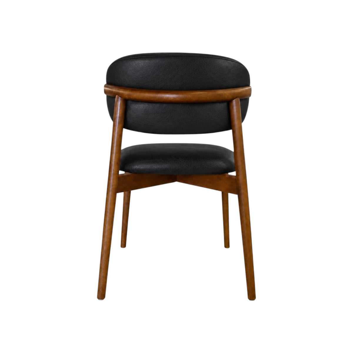 Montana Dining Chair - Oslo Black Leather / Honey Leg