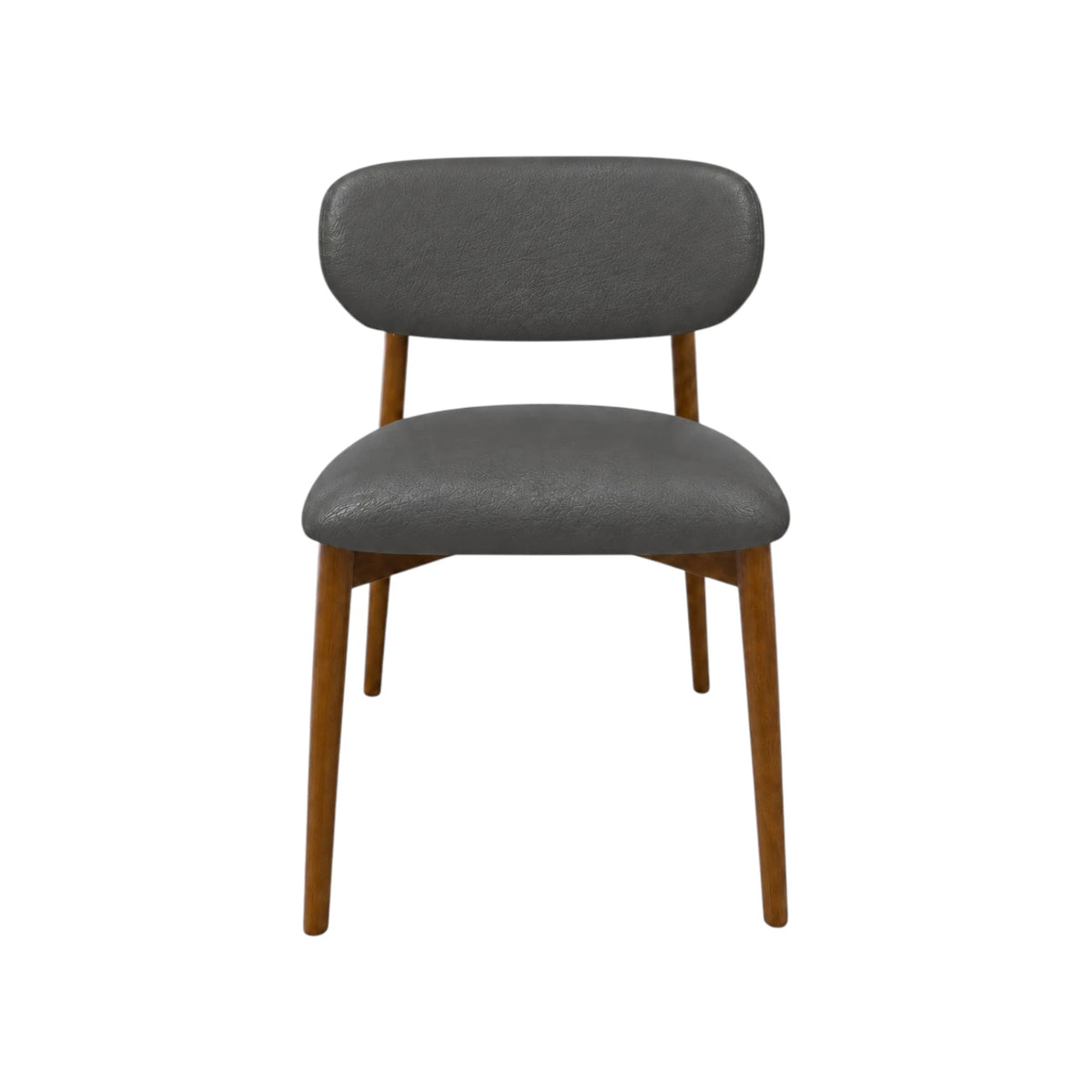 Montana Dining Chair - Oslo Graphite Leather / Honey Leg