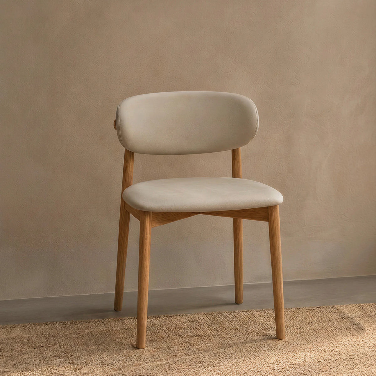 Montana Dining Chair - Oslo Creta Leather / Natural Leg