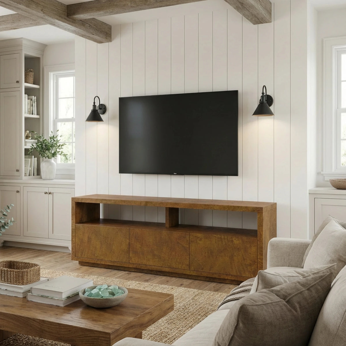 Montana Low Entertainment Unit 180cm - Mango Wood