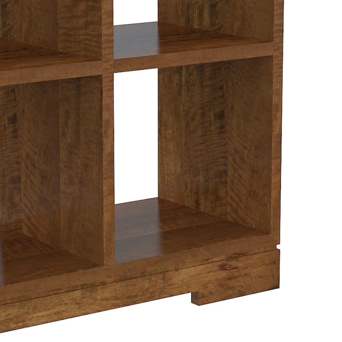 New York 6 Cube Wide Display Bookcase - Mango Wood
