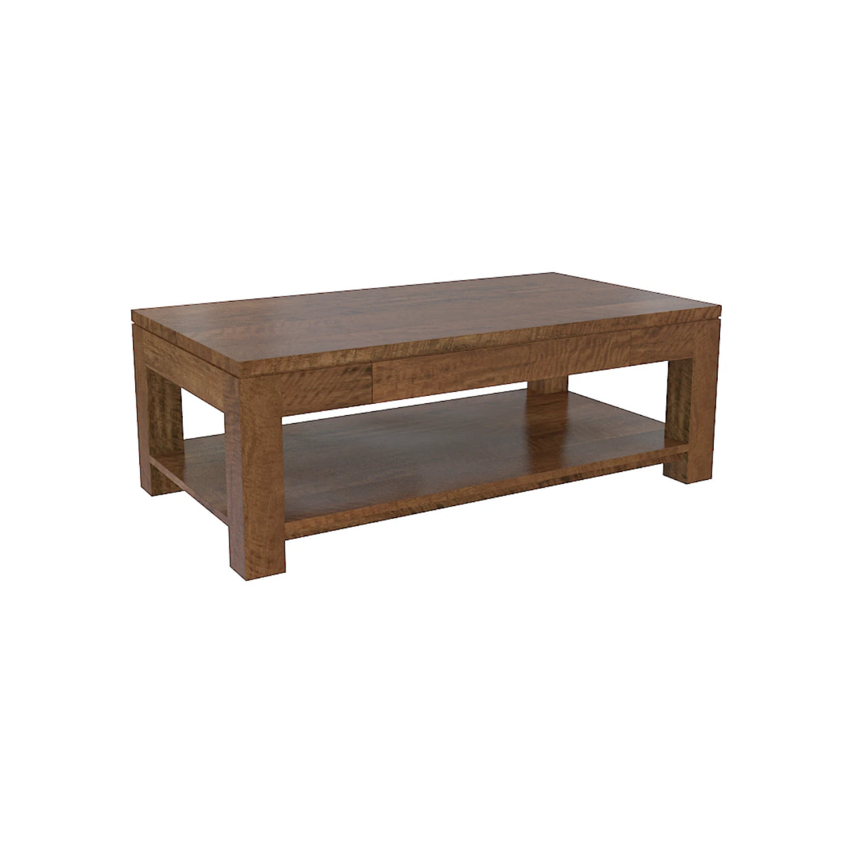 New York Coffee Table 120 x 70cm with Shelf - Mango Wood