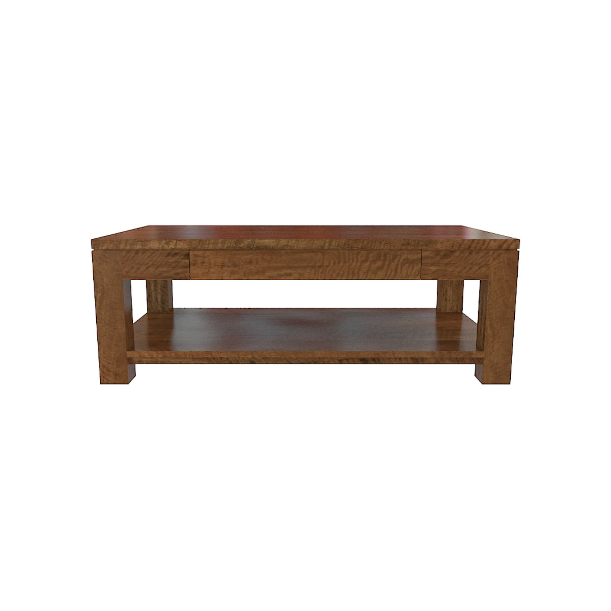 New York Coffee Table 120 x 70cm with Shelf - Mango Wood