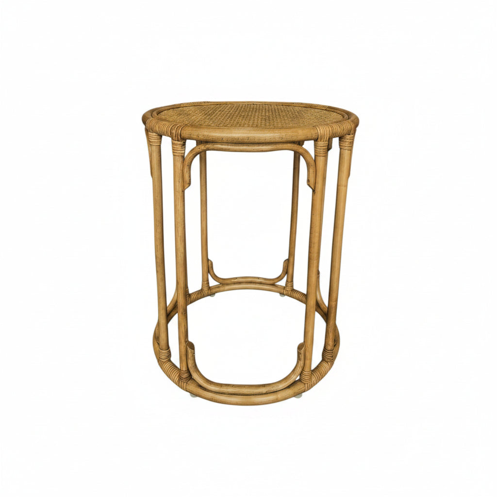 Raffles Rattan Round Side Table - Natural