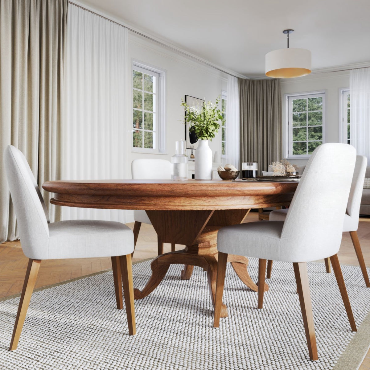 New York Dining Chair - Shell / Honey Leg