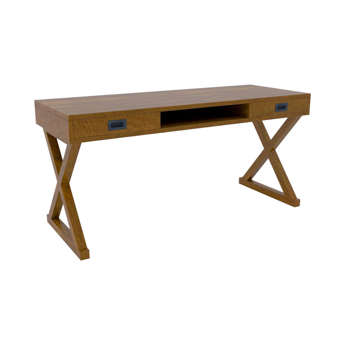 New York Cross Leg Desk 160cm - Mango Wood