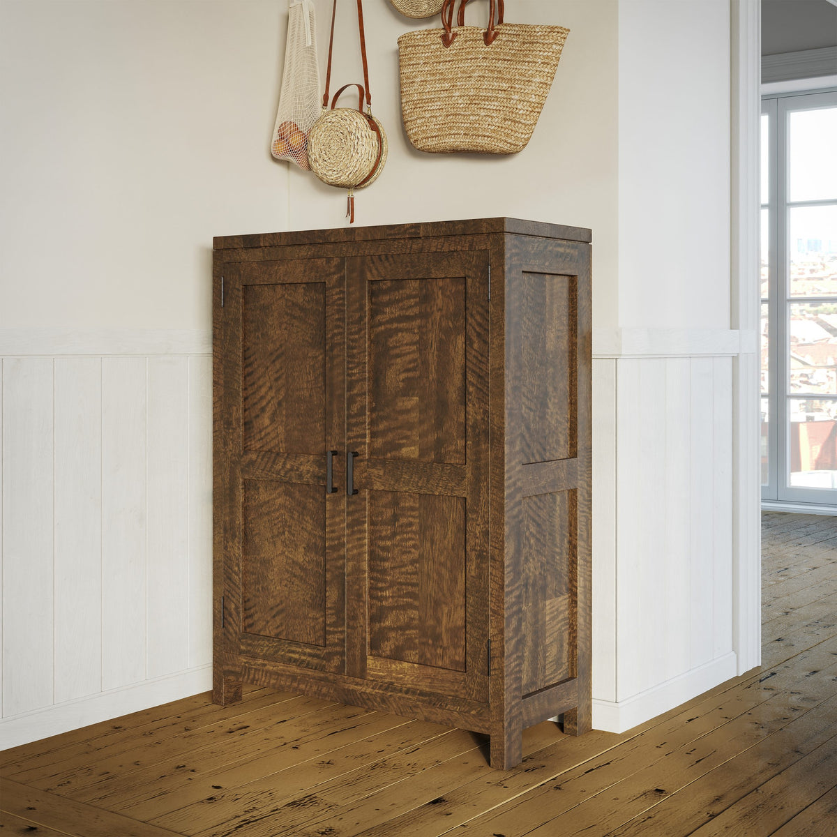 New York Shoe Cabinet - Mango Wood