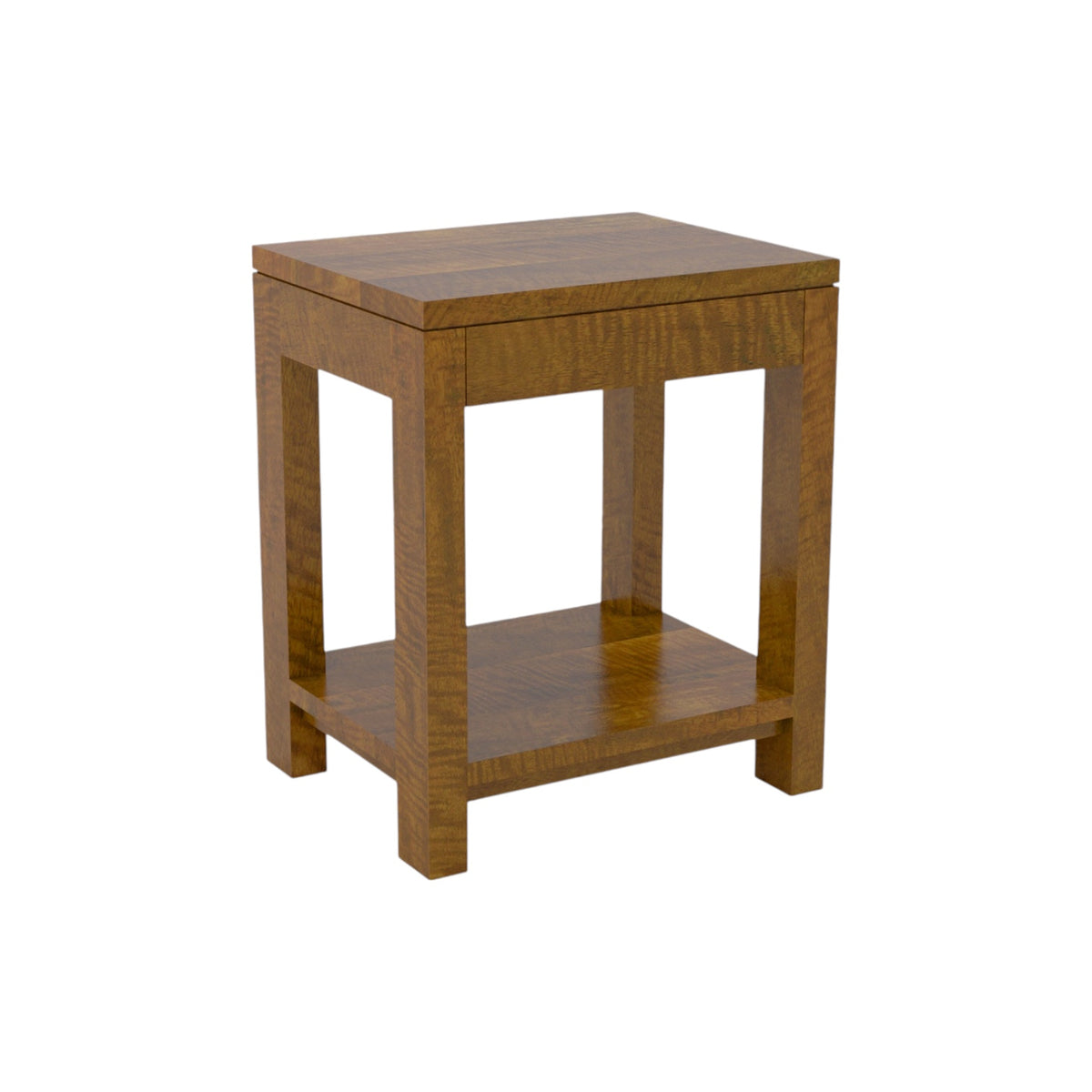 New York Side Table 50cm with Shelf - Mango Wood