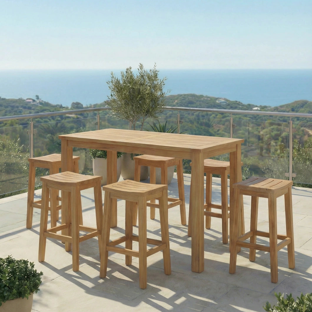 Balmoral Outdoor Bar Table 180cm - Teak