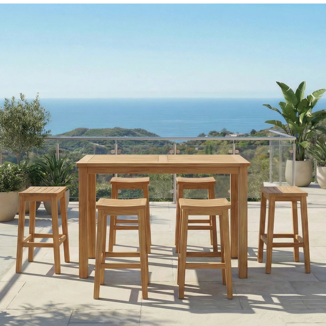Balmoral Outdoor Bar Table 180cm - Teak