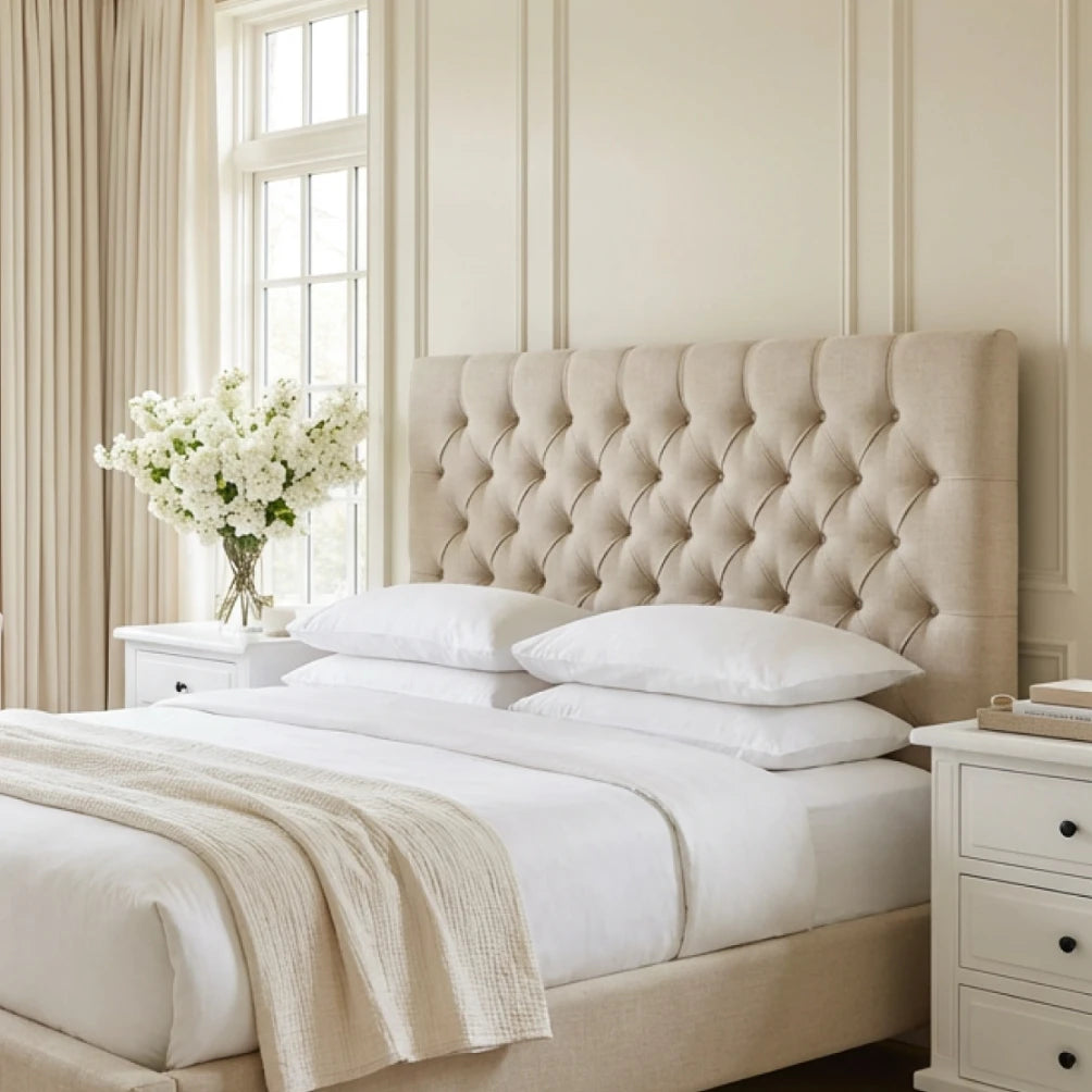 Valentina King Bed Head - Linen