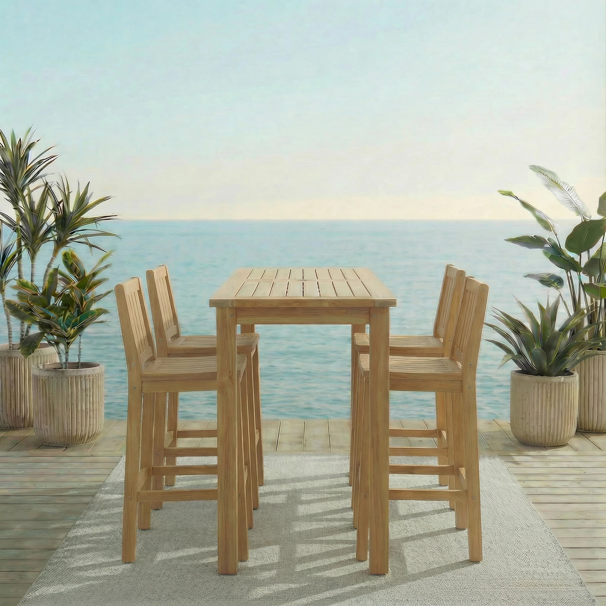 Balmoral Outdoor Bar Table 120cm - Teak