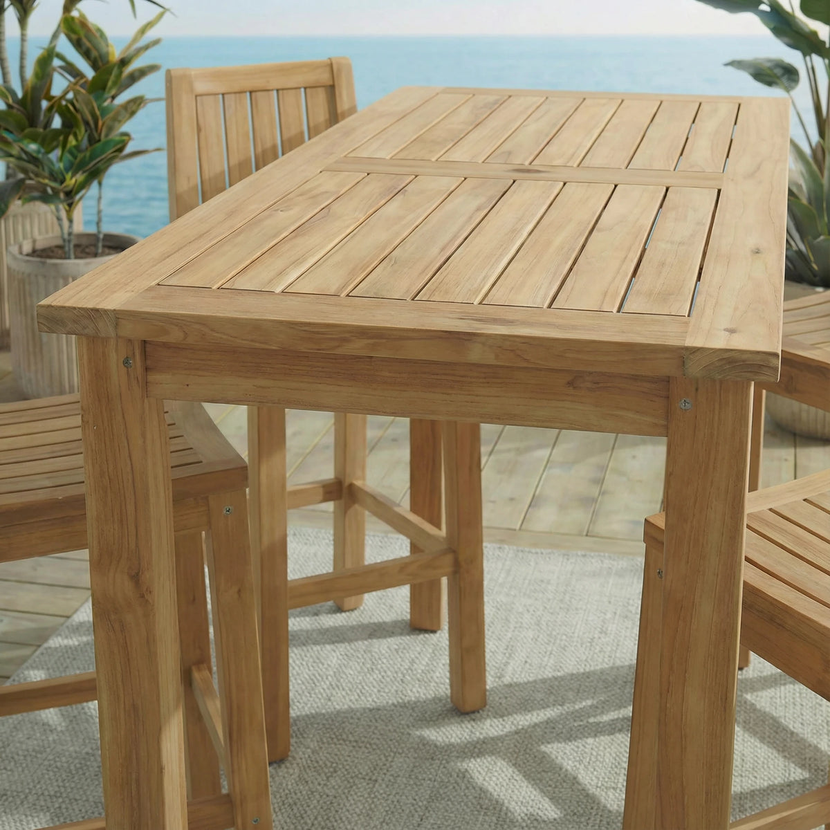 Balmoral Outdoor Bar Table 120cm - Teak