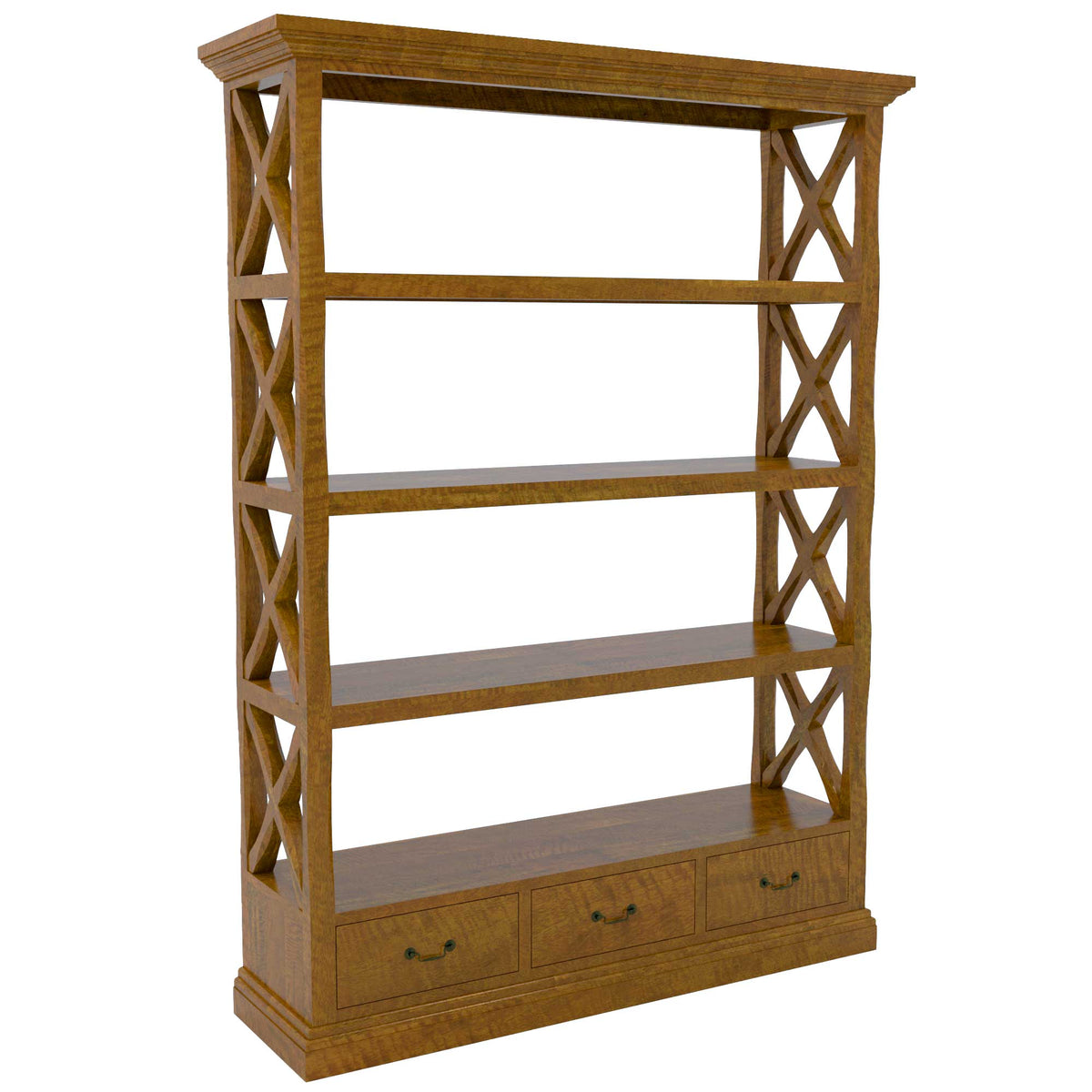 Phoenix Wide Bookcase - Mango Wood