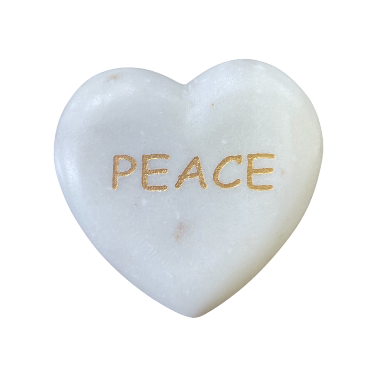 Marble Heart Paperweight Small - Peace