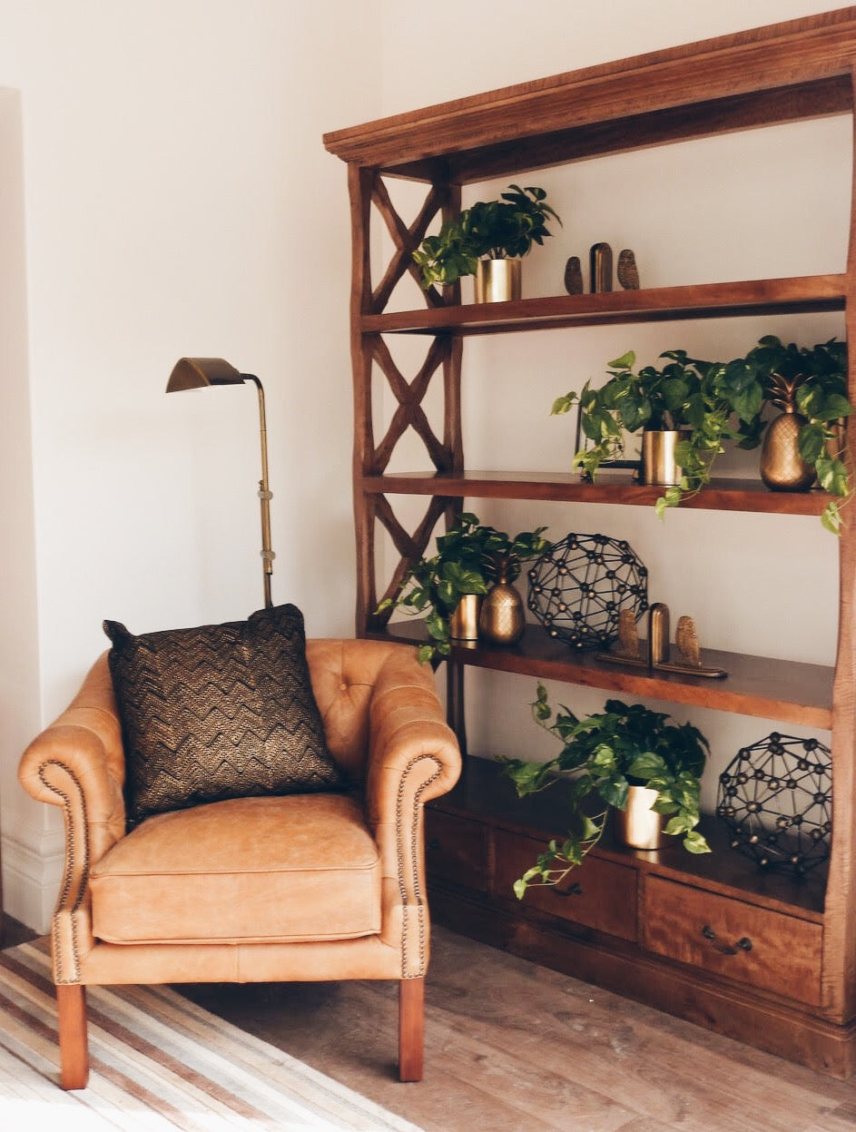 Phoenix Wide Bookcase - Mango Wood