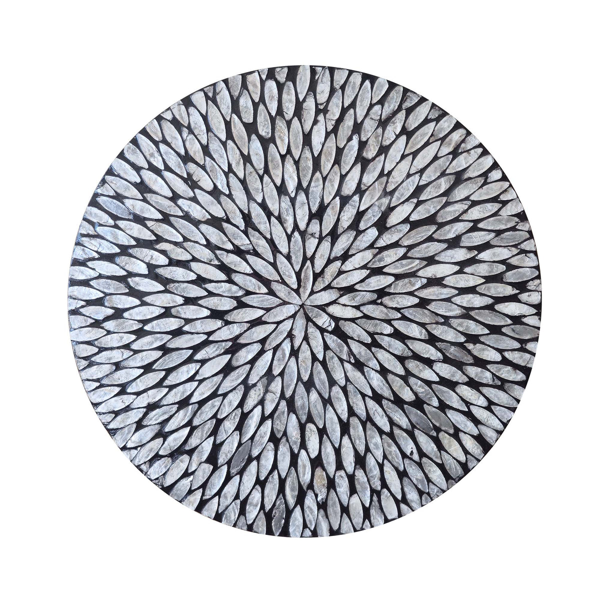 Capiz Placemat - Black Floral