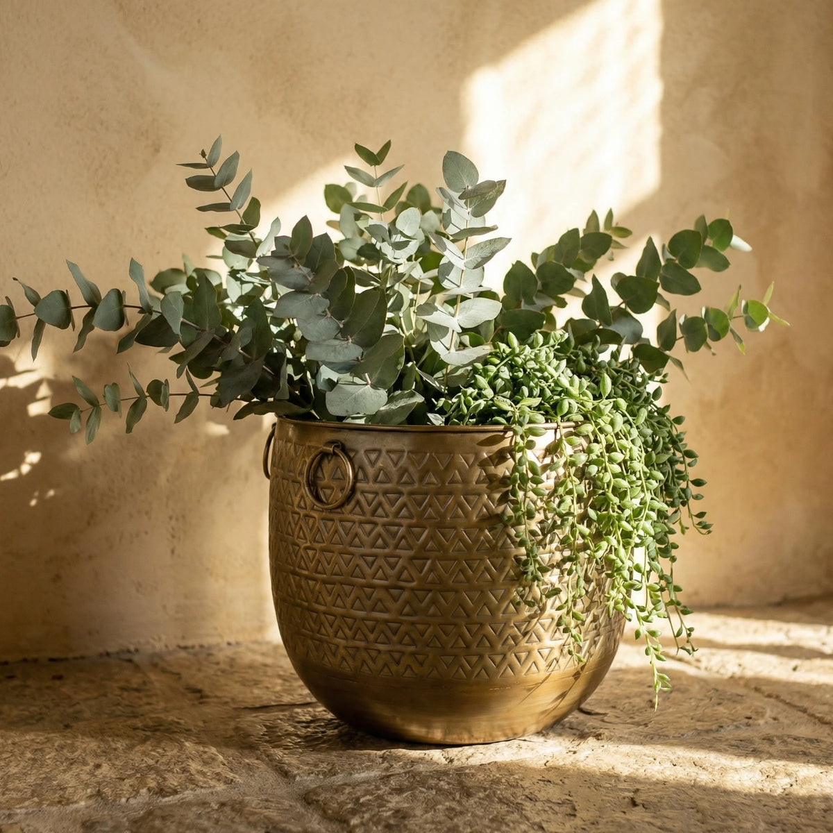 Azure Brass Iron Planter - Large