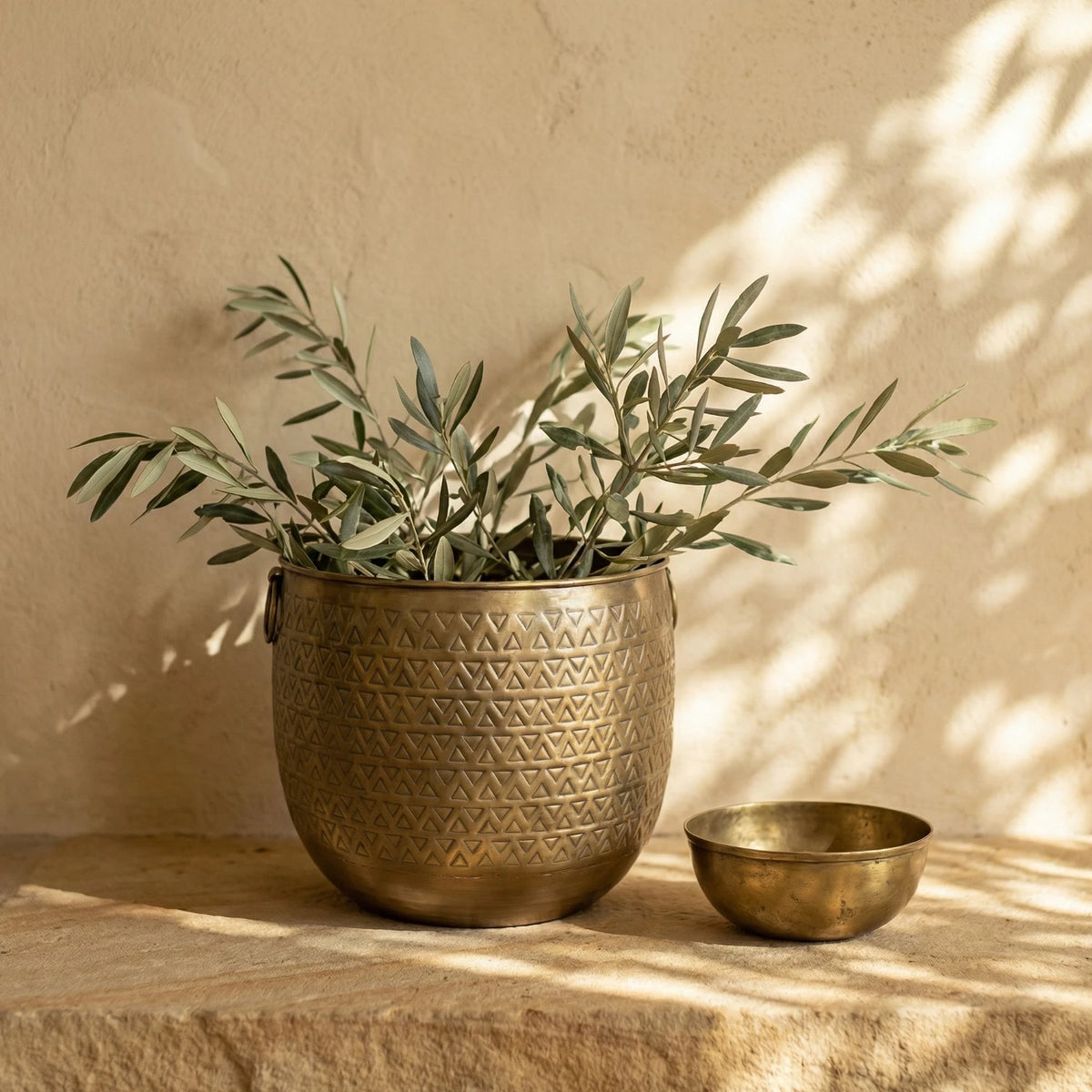 Azure Brass Iron Planter - Small