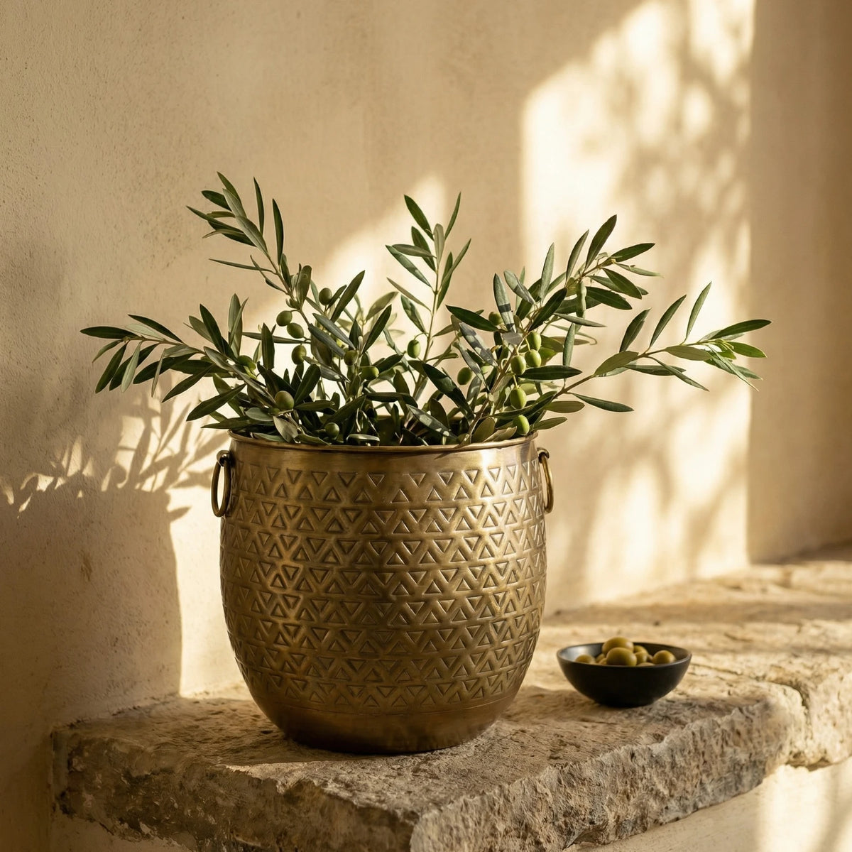 Azure Brass Iron Planter - Medium